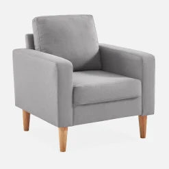 Fauteuil met houten poten