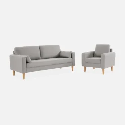Fauteuil met houten poten