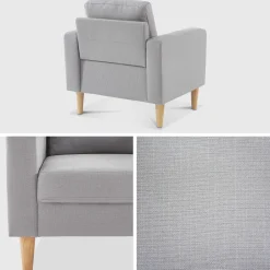 Fauteuil met houten poten