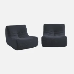 Fauteuils alpaca-effect stof Sokol 1 zitplaats (set van 2)