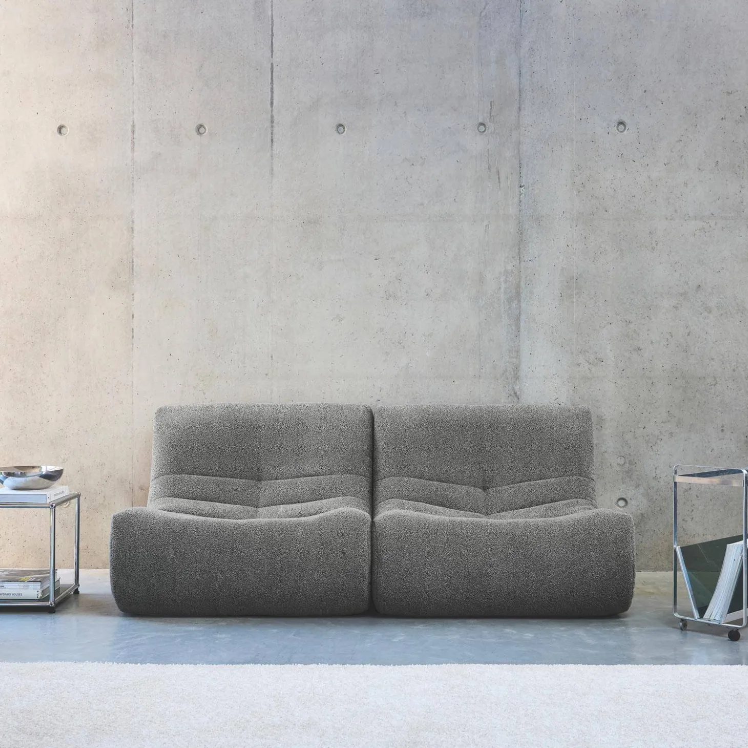 Fauteuils boucléstof Sokol 1 zitplaats (set van 2)