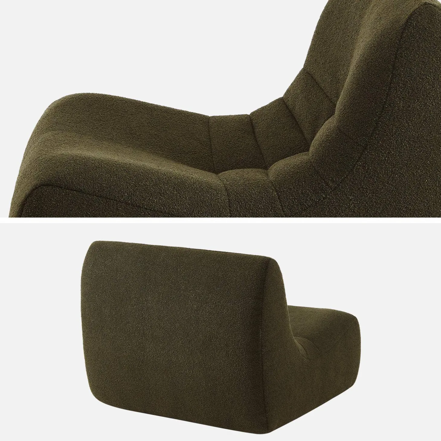 Fauteuils boucléstof Sokol 1 zitplaats (set van 2)