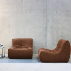 Fauteuils boucléstof Sokol 1 zitplaats (set van 2)