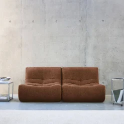 Fauteuils boucléstof Sokol 1 zitplaats (set van 2)