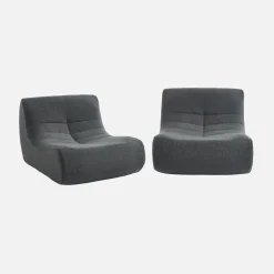 Fauteuils boucléstof Sokol 1 zitplaats (set van 2)