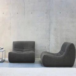 Fauteuils boucléstof Sokol 1 zitplaats (set van 2)