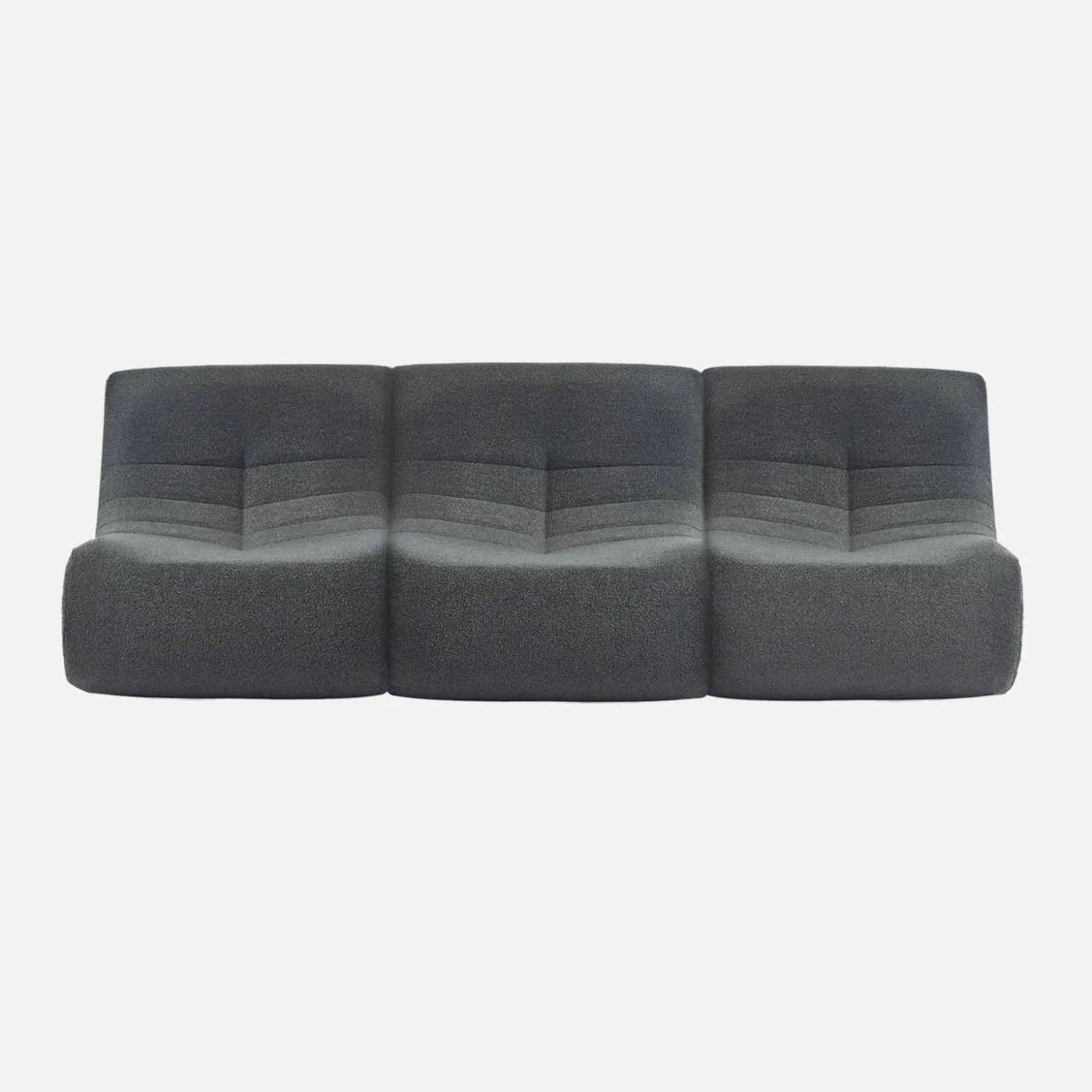 Fauteuils boucléstof Sokol 1 zitplaats (set van 3)