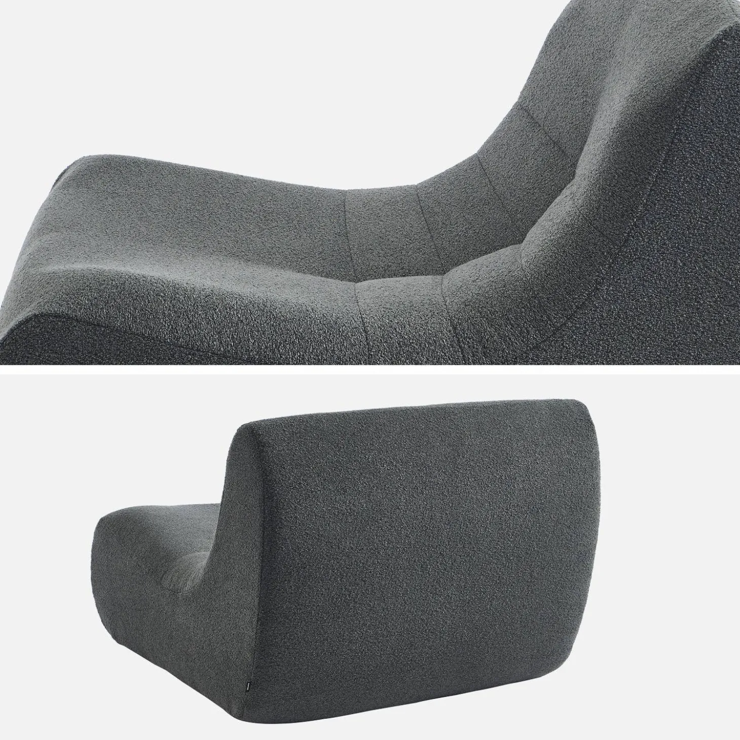 Fauteuils boucléstof Sokol 1 zitplaats (set van 3)
