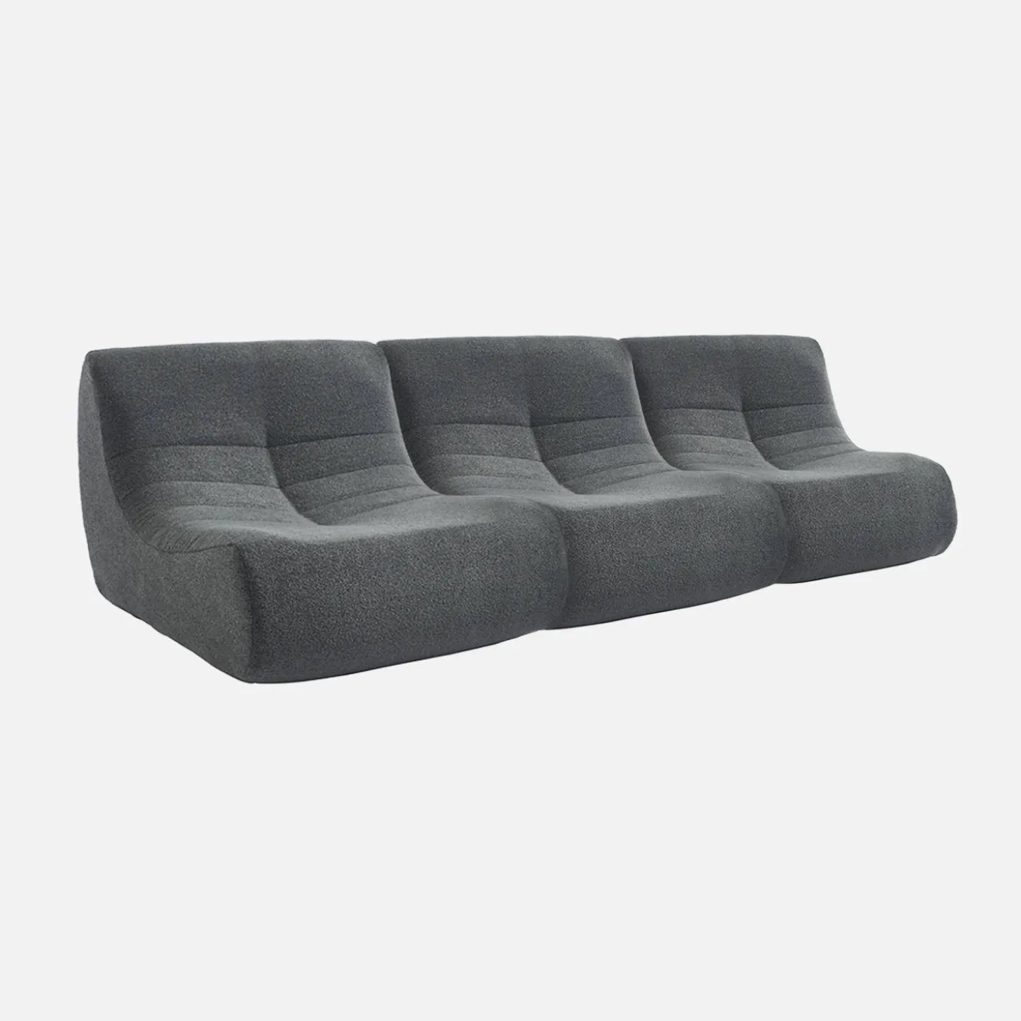 Fauteuils boucléstof Sokol 1 zitplaats (set van 3)
