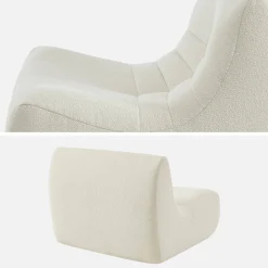 Fauteuils boucléstof Sokol 1 zitplaats (set van 3)