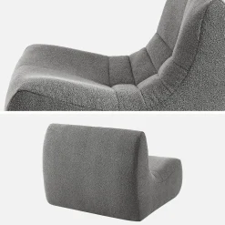 Fauteuils boucléstof Sokol 1 zitplaats (set van 3)