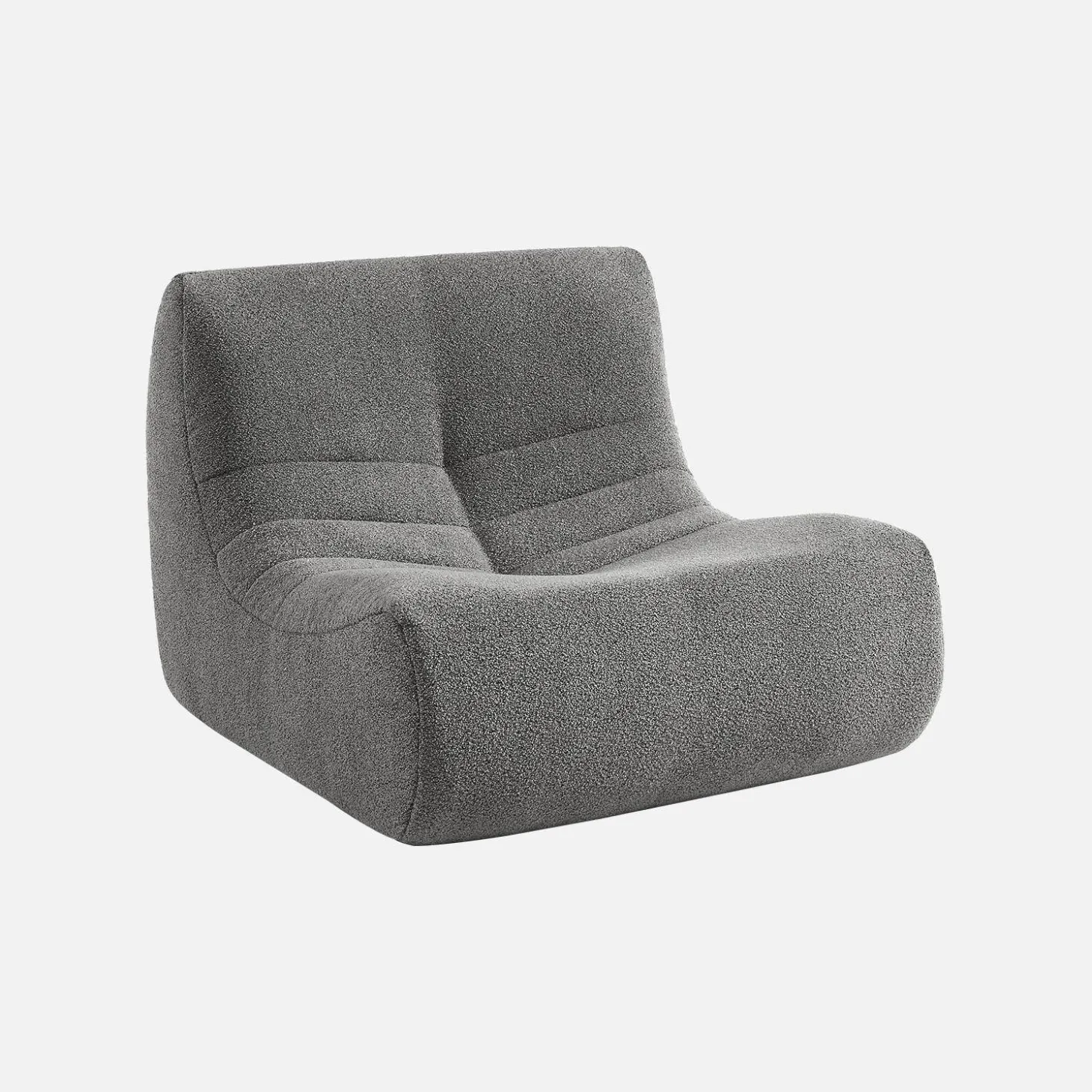 Fauteuils boucléstof Sokol 1 zitplaats (set van 3)