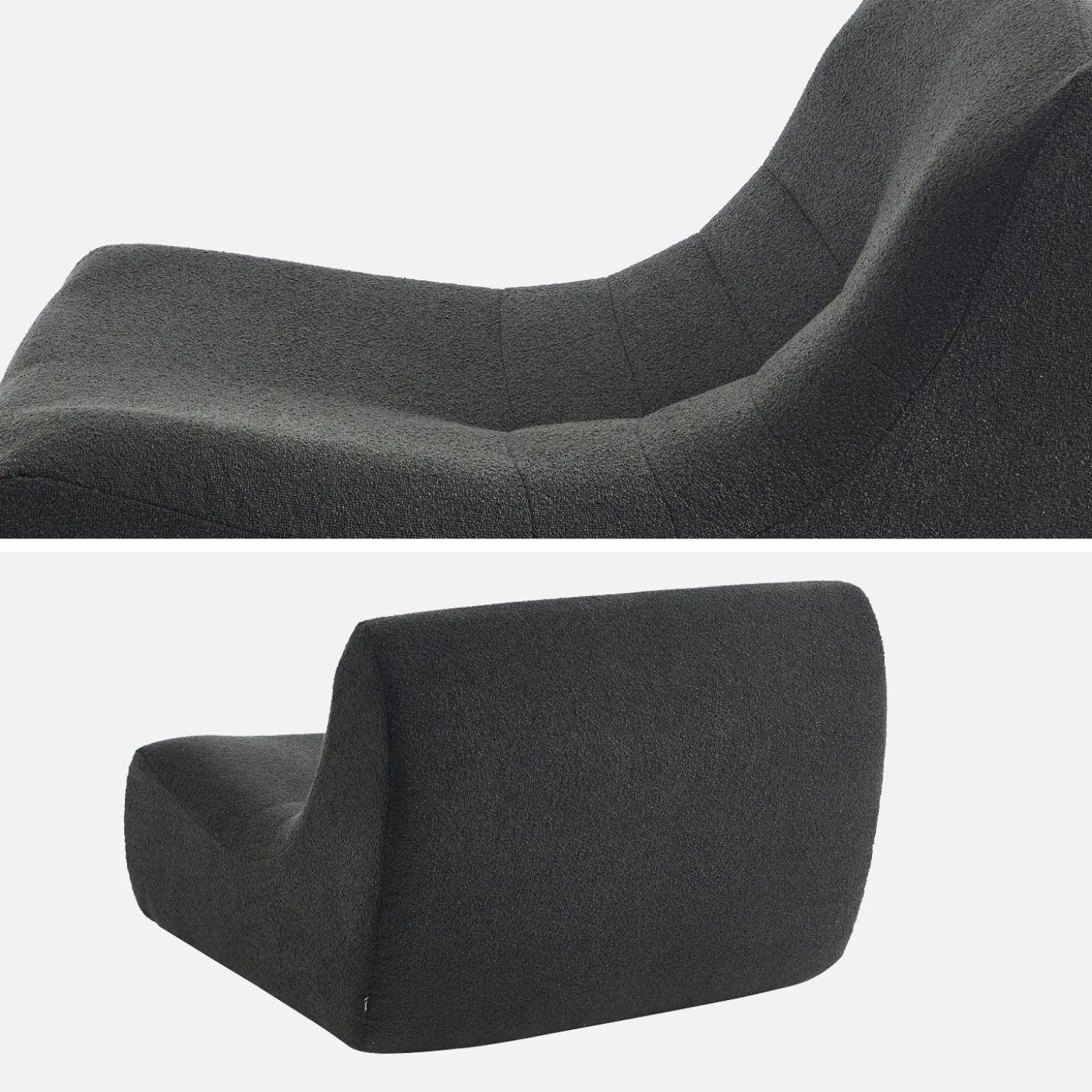 Fauteuils boucléstof Sokol 1 zitplaats (set van 3)