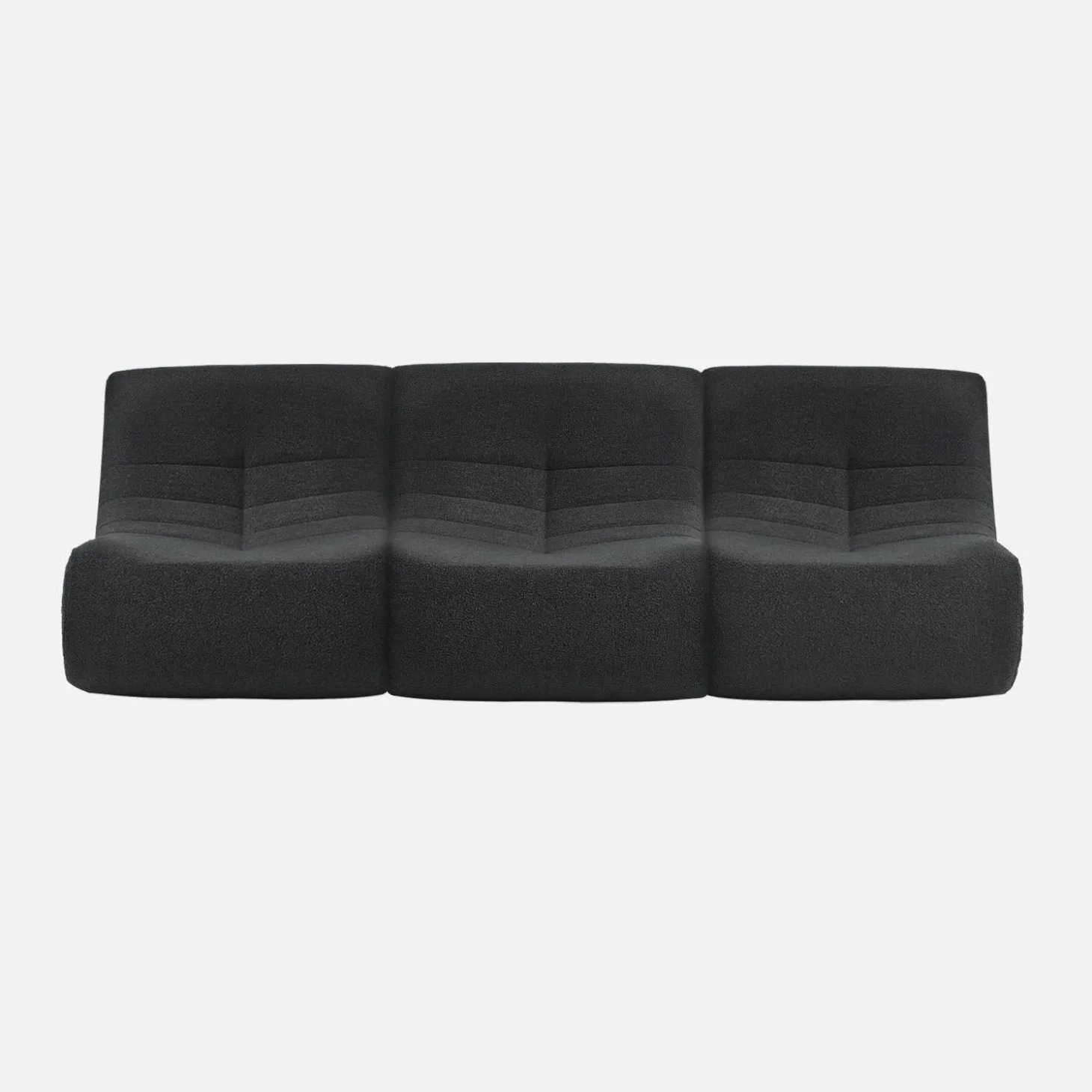 Fauteuils boucléstof Sokol 1 zitplaats (set van 3)