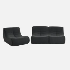 Fauteuils boucléstof Sokol 1 zitplaats (set van 3)