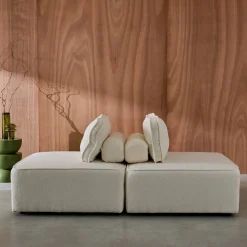 Fauteuils boucléstof 1 zitplaats (set van 2)