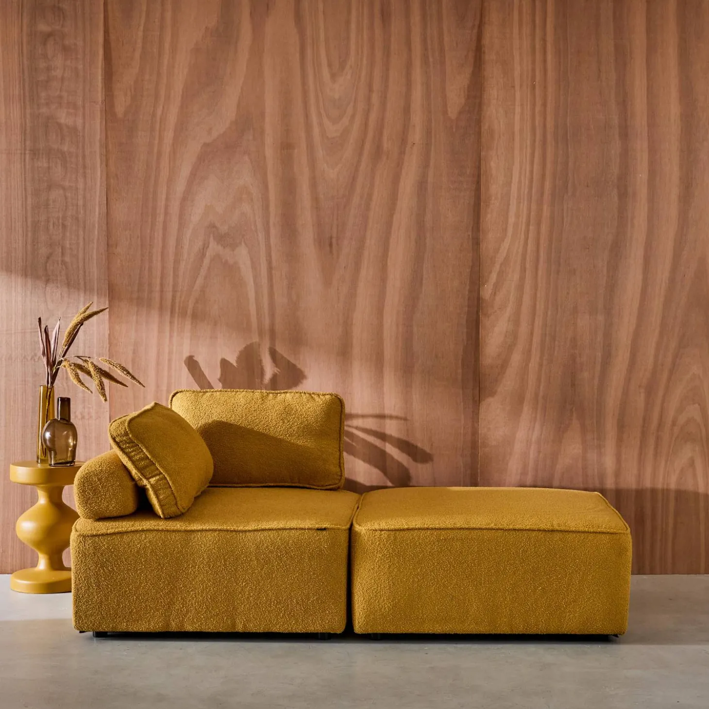 Fauteuils boucléstof 1 zitplaats (set van 2)