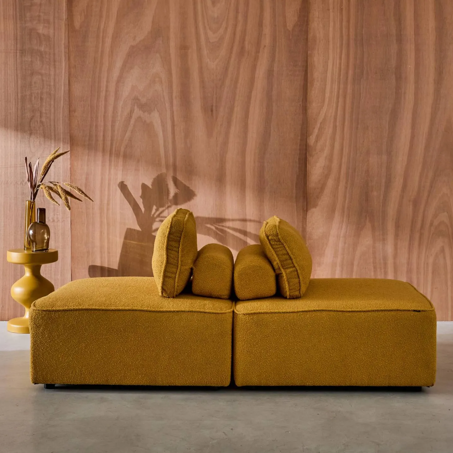 Fauteuils boucléstof 1 zitplaats (set van 2)