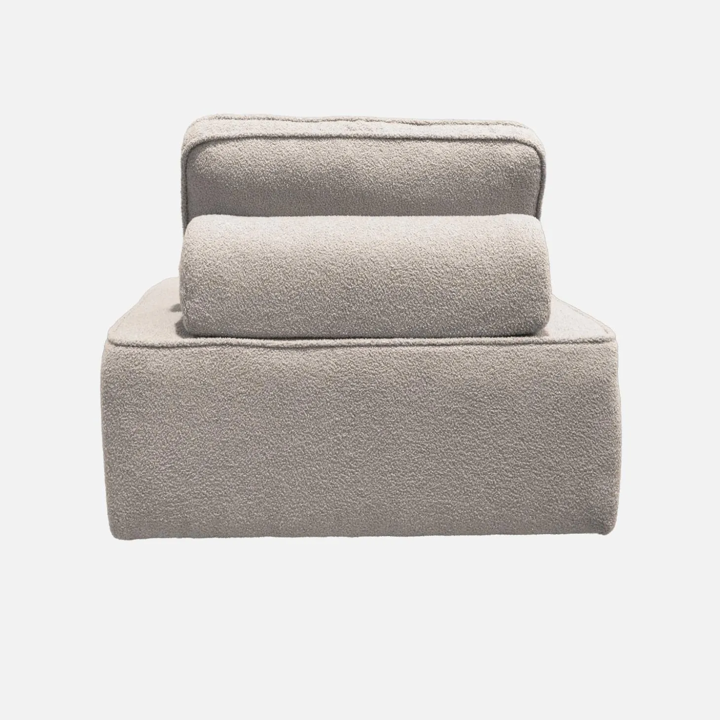 Fauteuils boucléstof 1 zitplaats (set van 2)