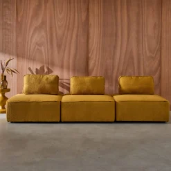 Fauteuils boucléstof 1 zitplaats (set van 3)