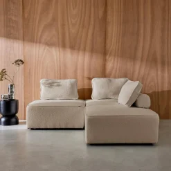 Fauteuils boucléstof 1 zitplaats (set van 3)