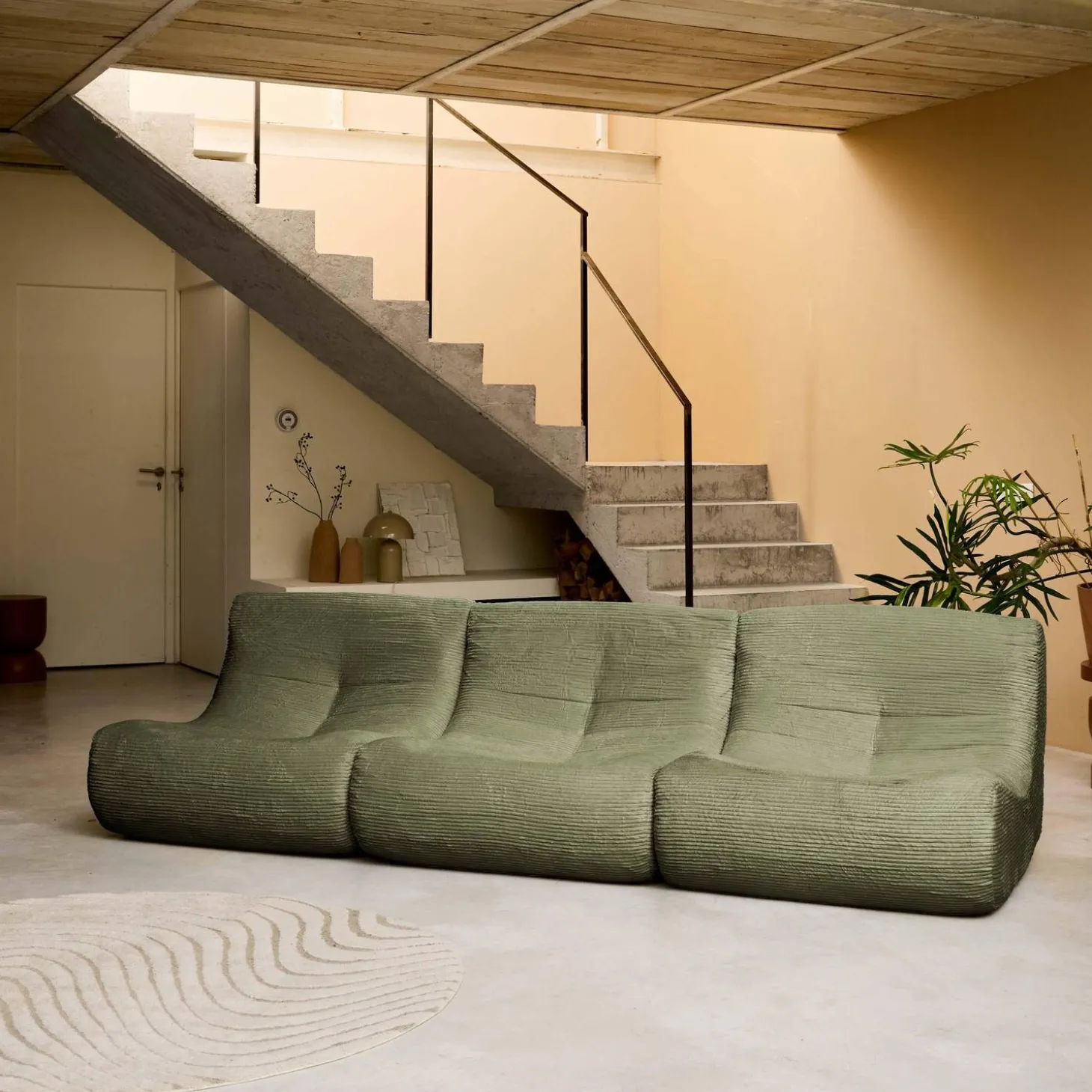 Fauteuils corduroy Sokol 1 zitplaats (set van 3)
