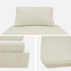 Fauteuils corduroy 1 zitplaats (set van 3)