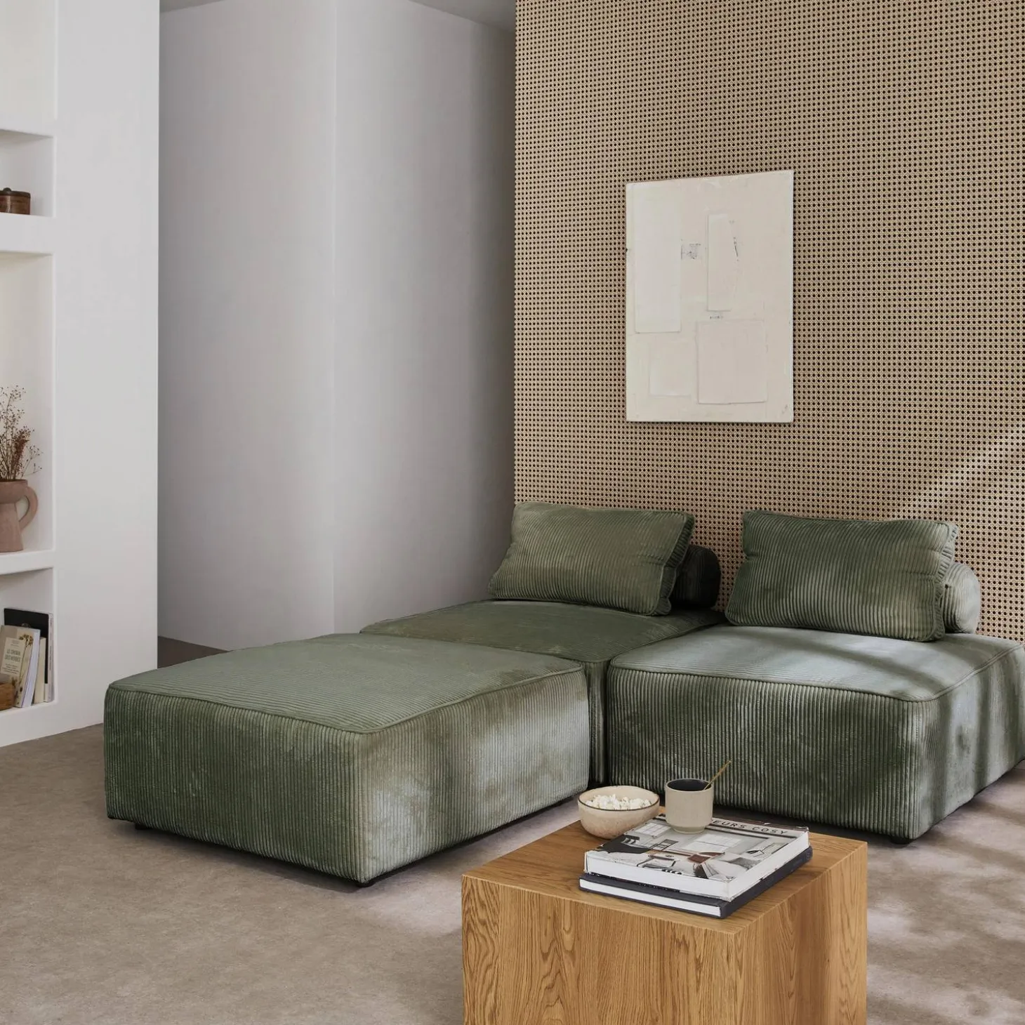 Fauteuils corduroy 1 zitplaats (set van 3)