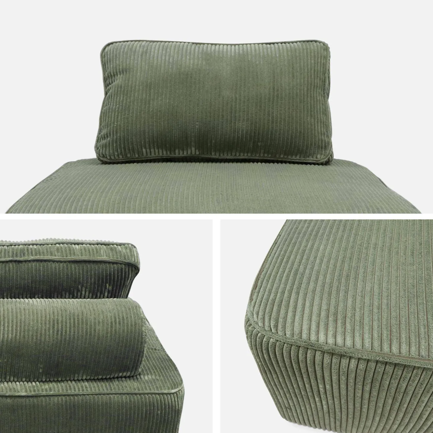 Fauteuils corduroy 1 zitplaats (set van 3)