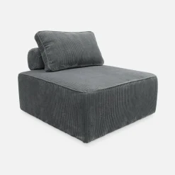 Fauteuils corduroy 1 zitplaats (set van 3)