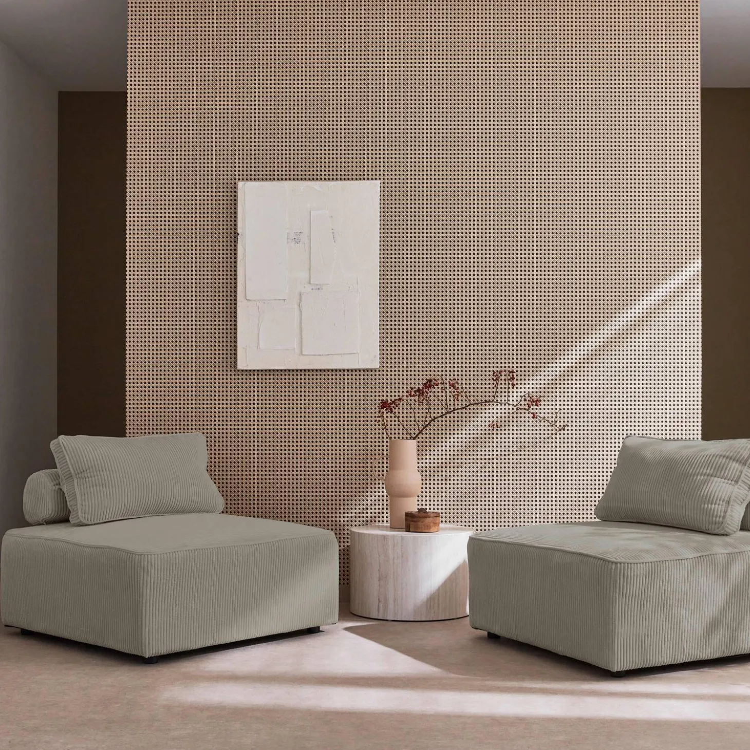 Fauteuils corduroy 1 zitplaats (set van 2)