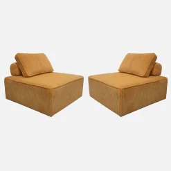 Fauteuils corduroy 1 zitplaats (set van 2)