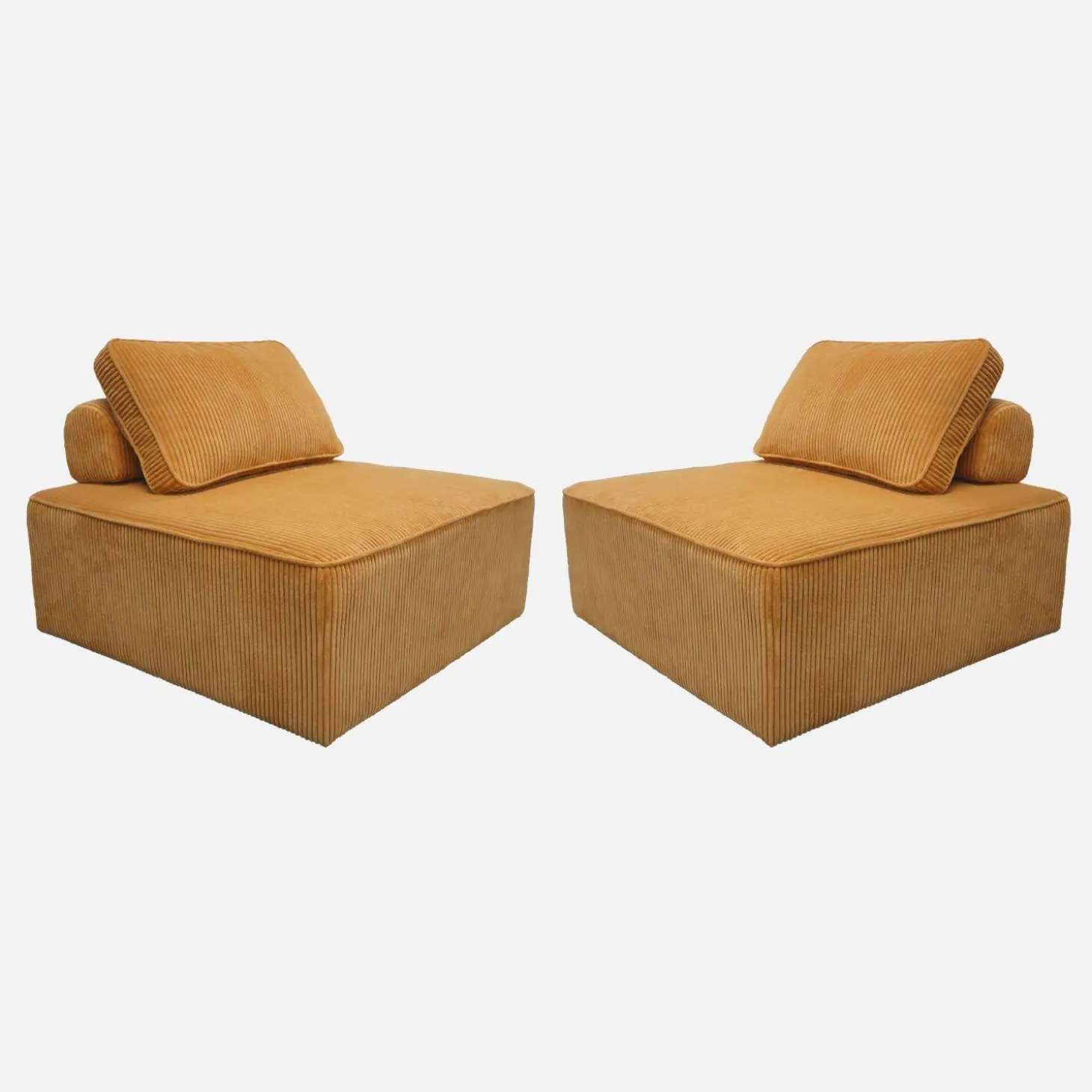 Fauteuils corduroy 1 zitplaats (set van 2)