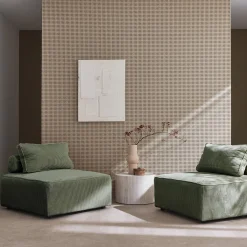 Fauteuils corduroy 1 zitplaats (set van 2)
