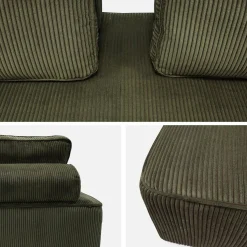 Fauteuils in corduroy 2 zitplaatsen (set van 2)