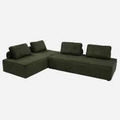 Fauteuils in corduroy 2 zitplaatsen (set van 2)