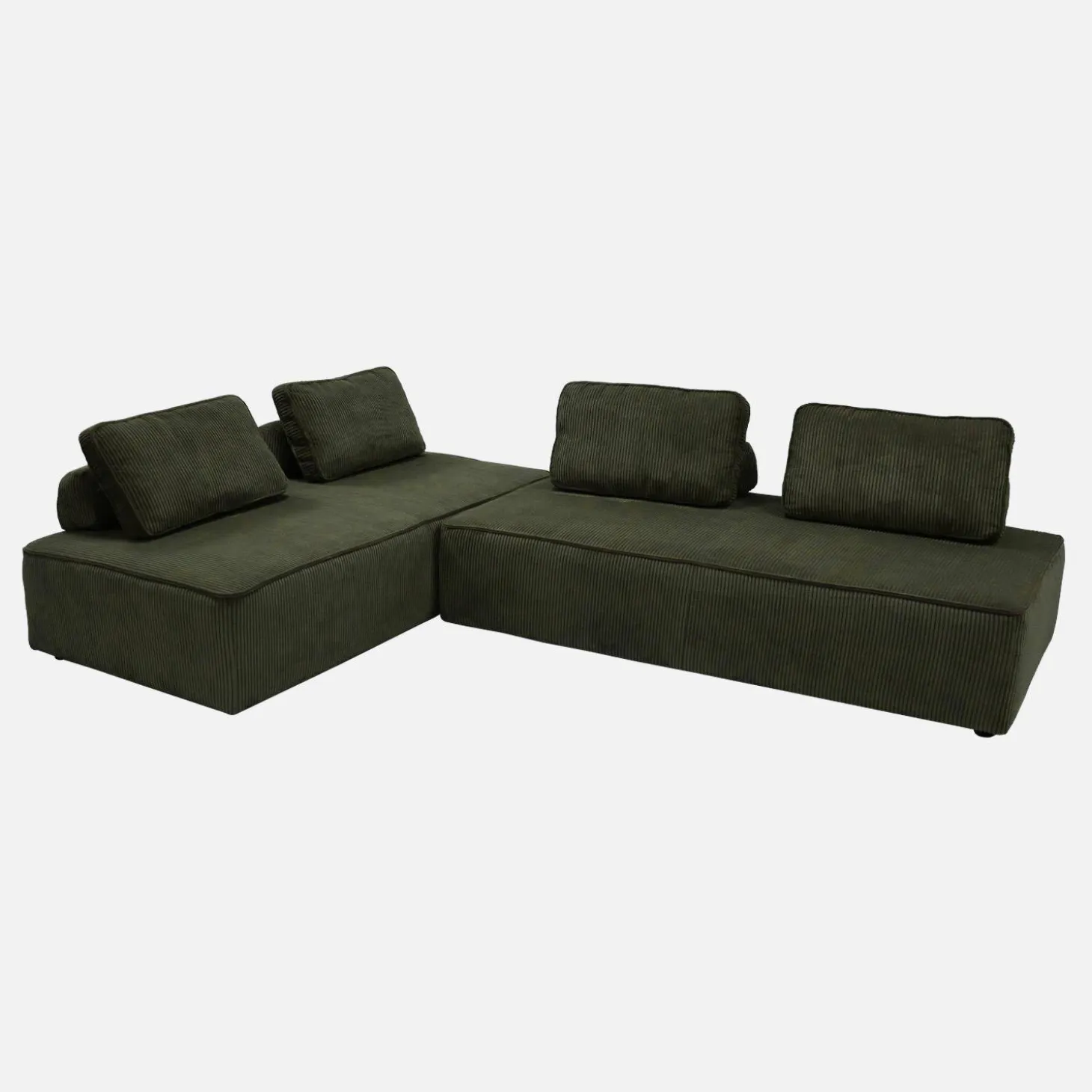 Fauteuils in corduroy 2 zitplaatsen (set van 2)