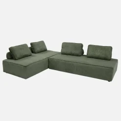 Fauteuils in corduroy 2 zitplaatsen (set van 2)