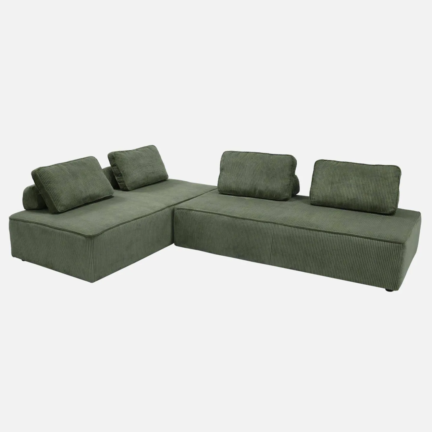 Fauteuils in corduroy 2 zitplaatsen (set van 2)