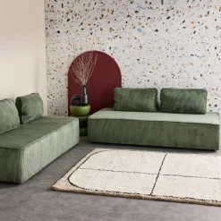 Fauteuils in corduroy 2 zitplaatsen (set van 2)