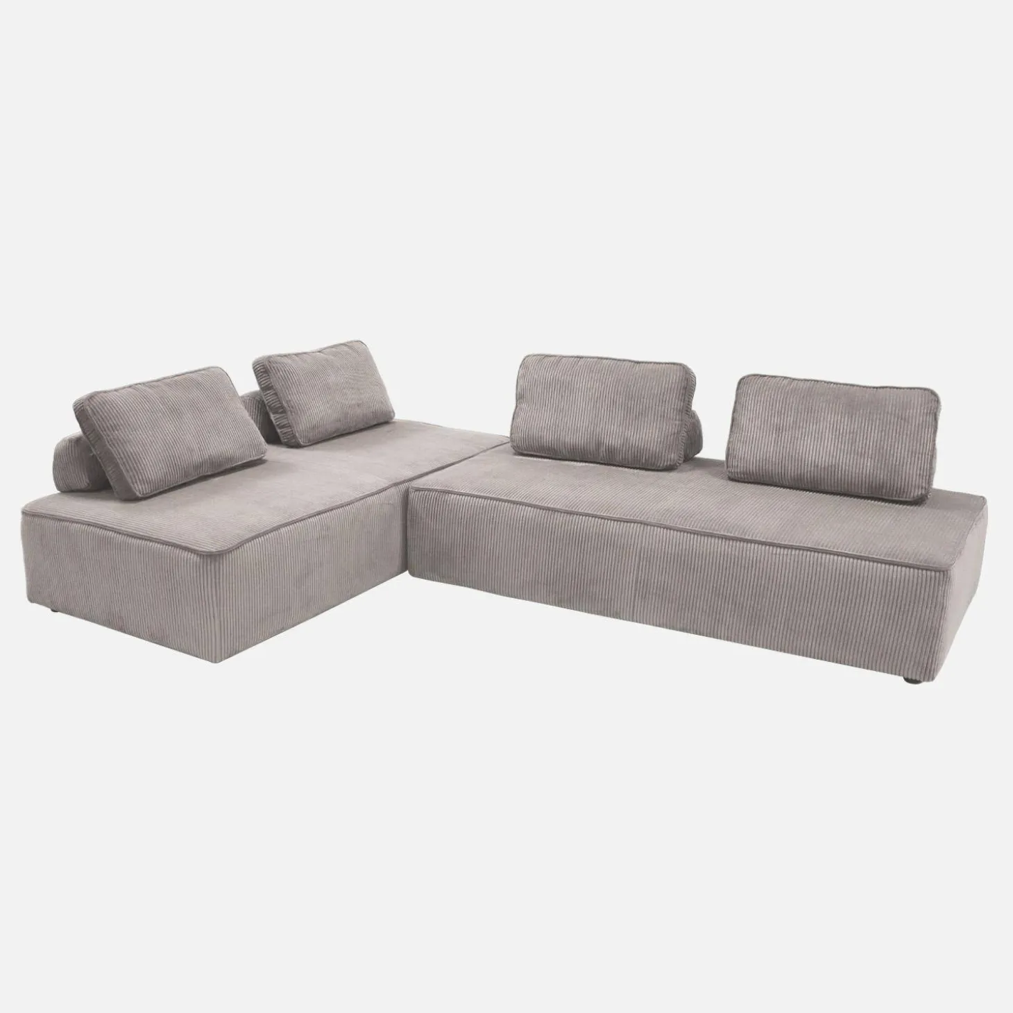 Fauteuils in corduroy 2 zitplaatsen (set van 2)