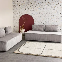 Fauteuils in corduroy 2 zitplaatsen (set van 2)
