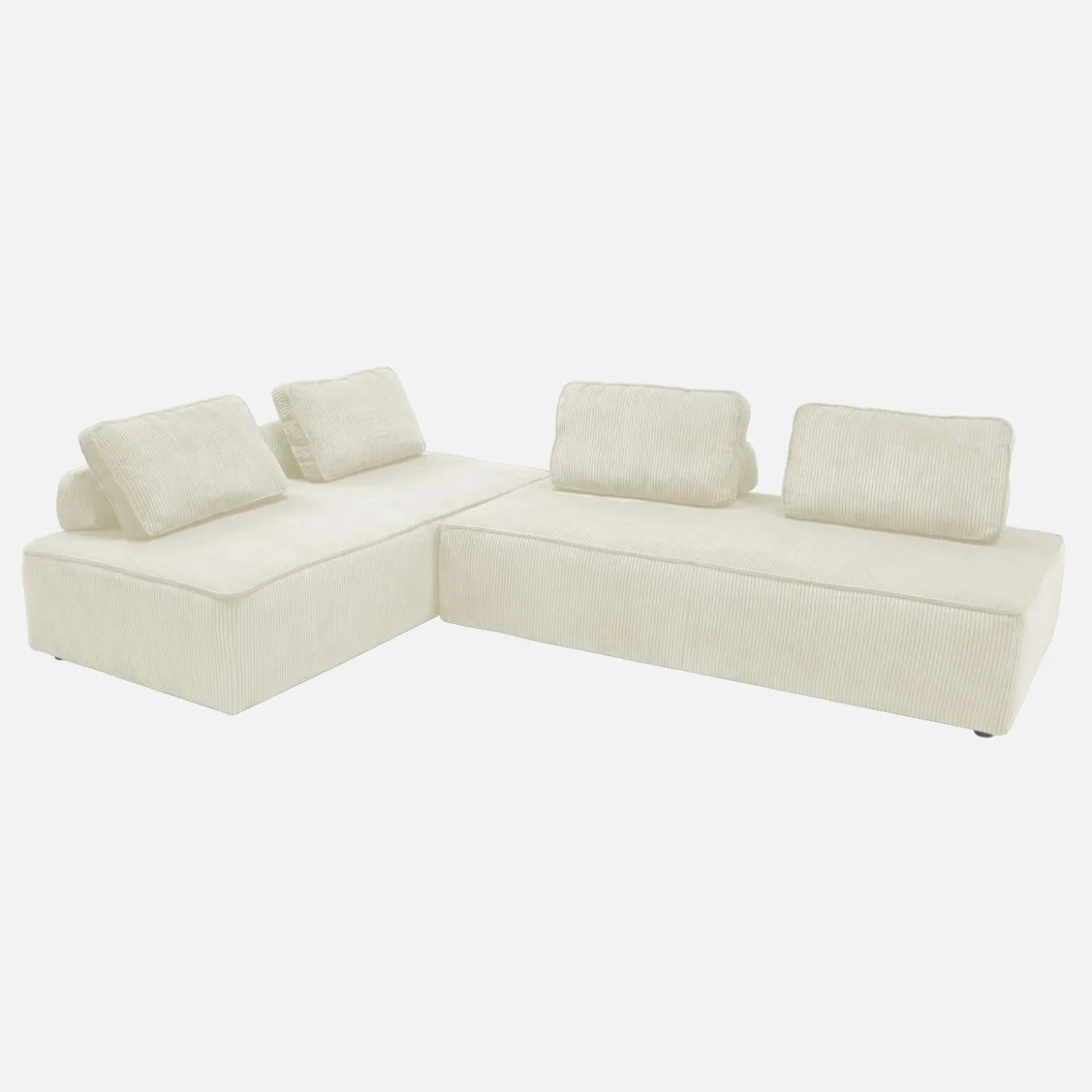 Fauteuils in corduroy 2 zitplaatsen (set van 2)