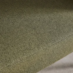 Fauteuil stof gebogen rugleuning metalen frame