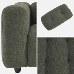 Fauteuil van bouclé stof met structuur, 1 zitplaats