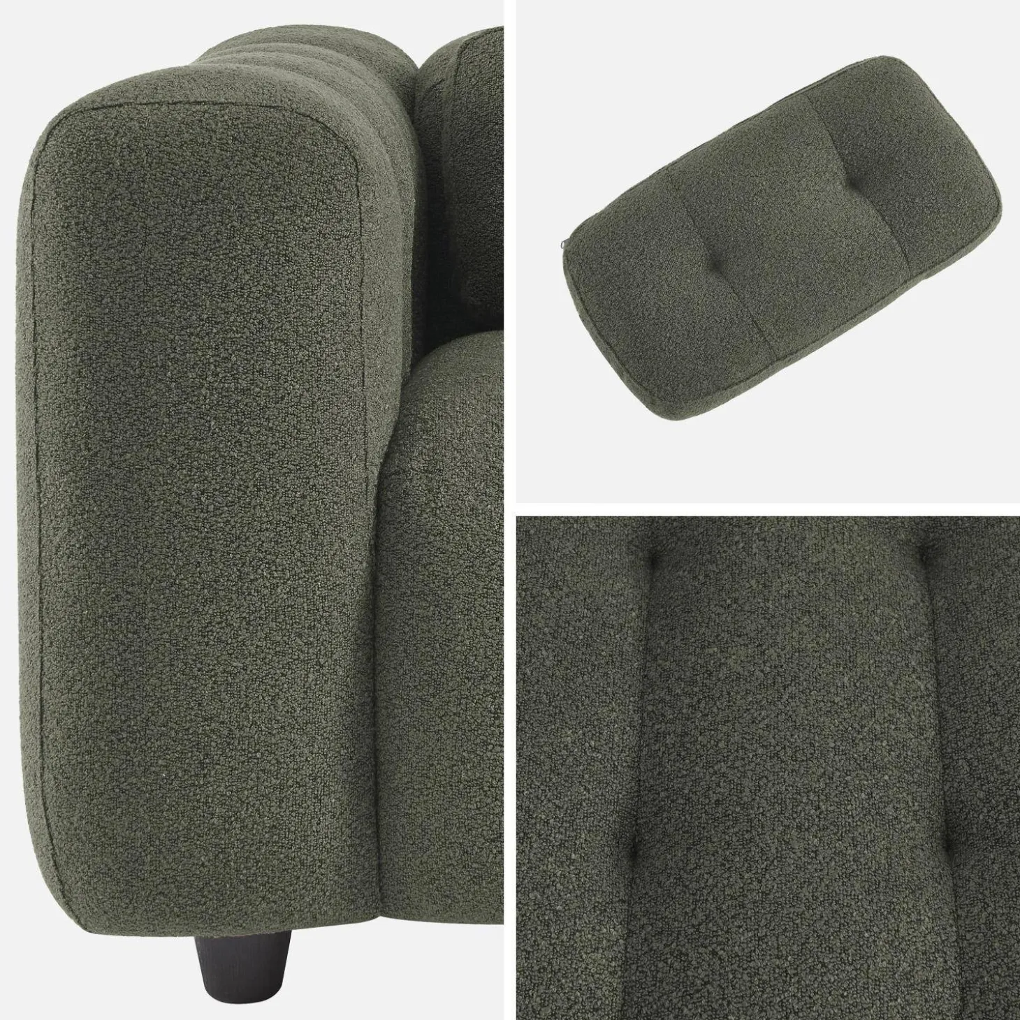 Fauteuil van bouclé stof met structuur, 1 zitplaats
