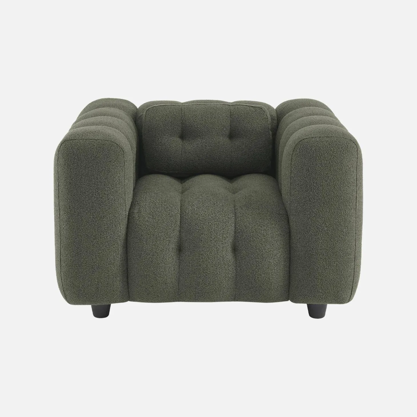 Fauteuil van bouclé stof met structuur, 1 zitplaats