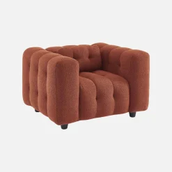 Fauteuil van bouclé stof met structuur, 1 zitplaats