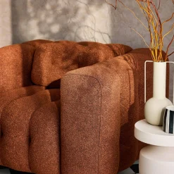 Fauteuil van bouclé stof met structuur, 1 zitplaats