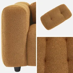 Fauteuil van bouclé stof met structuur, 1 zitplaats
